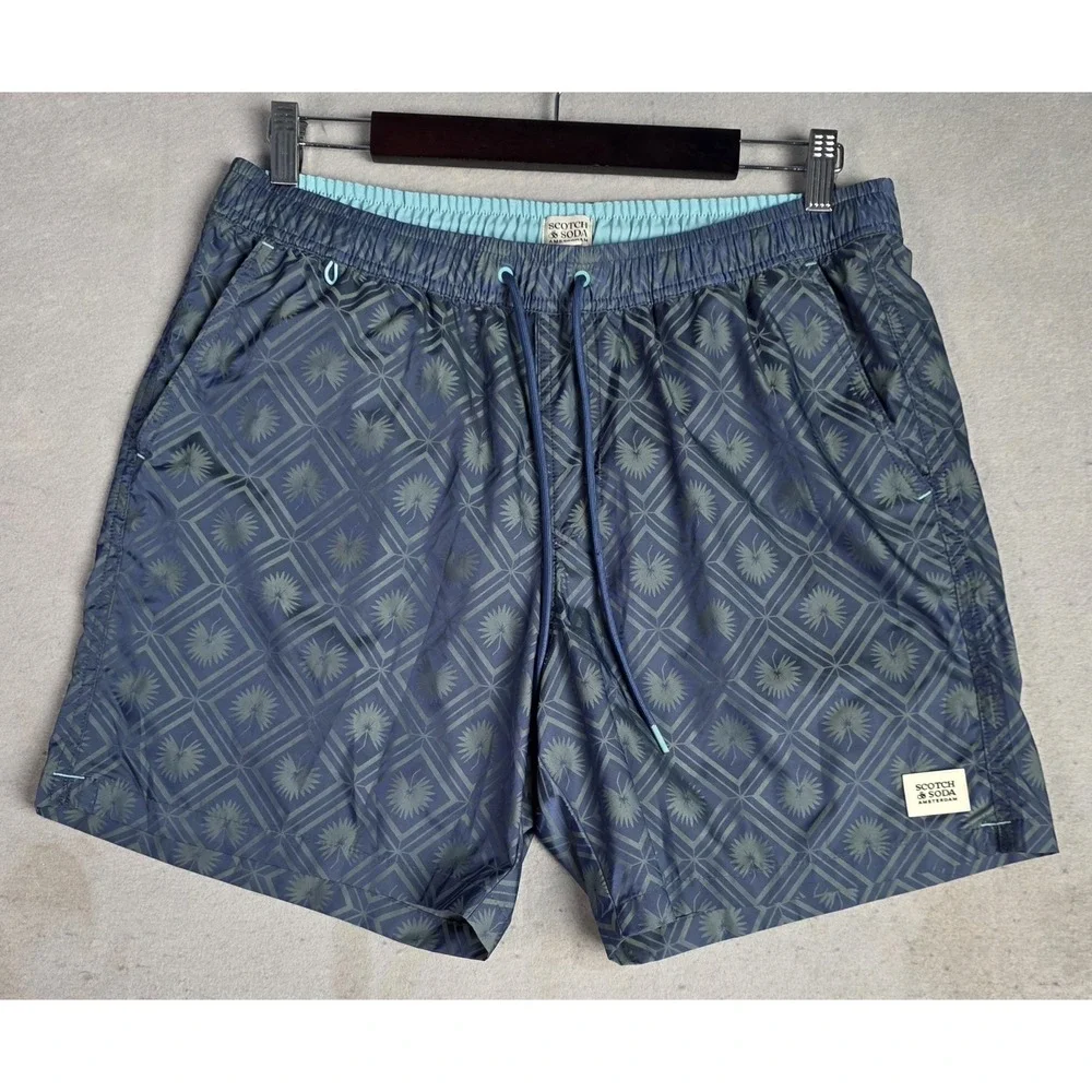 Scotch & Soda Amsterdam Men's Swim Shorts LARGE Trunk Board Shorts Boating
